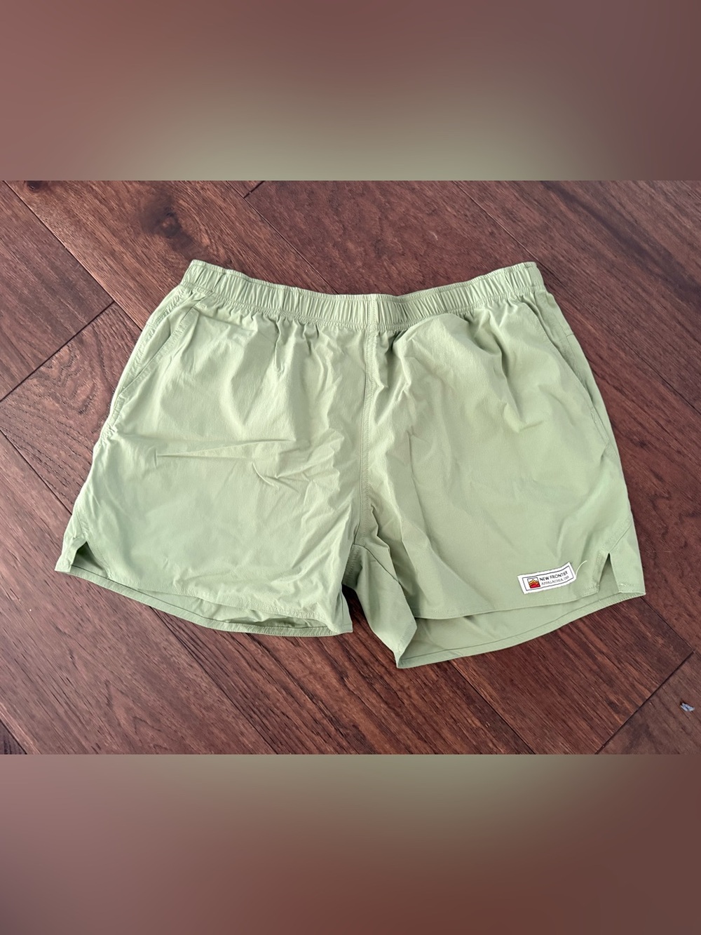 New Frontier Pale Green Athletic Shorts